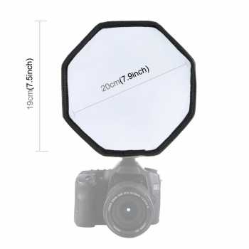 EXSKOF Kamera Flash Diffuser Softbox Octagonal Universal Foldable 20cm - EXS-20 Gambar produk EXSKOF Kamera Flash Diffuser Softbox Octagonal Universal Foldable 20cm - EXS-20