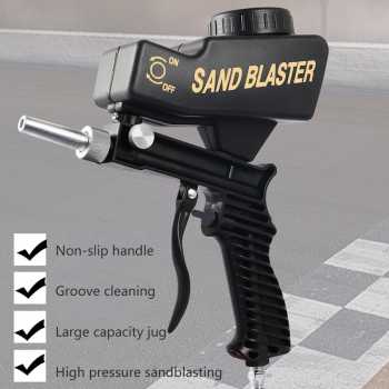 DIZAINLIFE Sand Blaster Gravity Pneumatic Gun Portable 90 PSI - WM-7345R