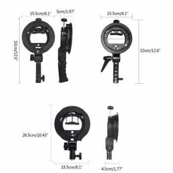 HOWN Bracket Flash Holder Speedlite S-Type Bowens for Godox AD360 Short Handle - B40 Gambar produk HOWN Bracket Flash Holder Speedlite S-Type Bowens for Godox AD360 Short Handle - B40