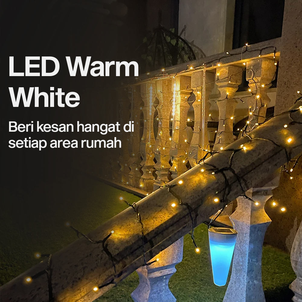 Gambar produk Leclstar Lampu Hias String Lights Dekorasi Taman Solar 12M 100LED - S-04