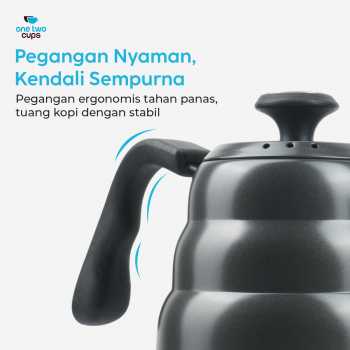One Two Cups Teko Kopi Leher Angsa Gooseneck Pour Over Thermometer 1.2L - OTC265 Gambar produk One Two Cups Teko Kopi Leher Angsa Gooseneck Pour Over Thermometer 1.2L - OTC265