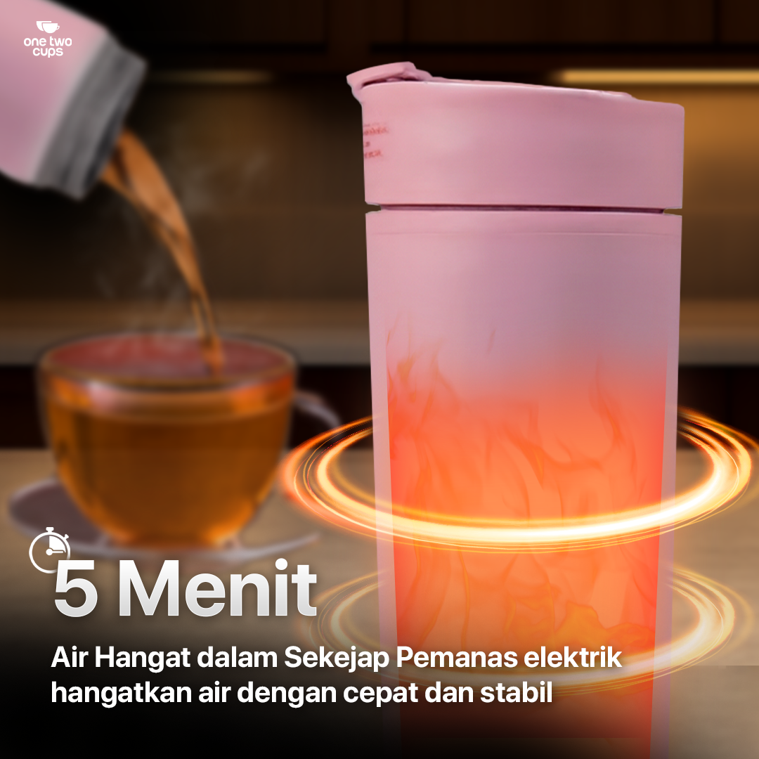 One Two Cups Botol Minum Termos Elektrik Thermal 475ml 300W - HC-302 Gambar produk One Two Cups Botol Minum Termos Elektrik Thermal 475ml 300W - HC-302