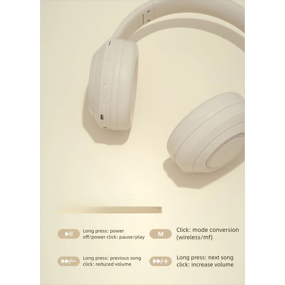 Gambar produk NEWSNR Headphone Bluetooth 5.1 HiFi Noise Reduction TF AUX 150mAh - DR58