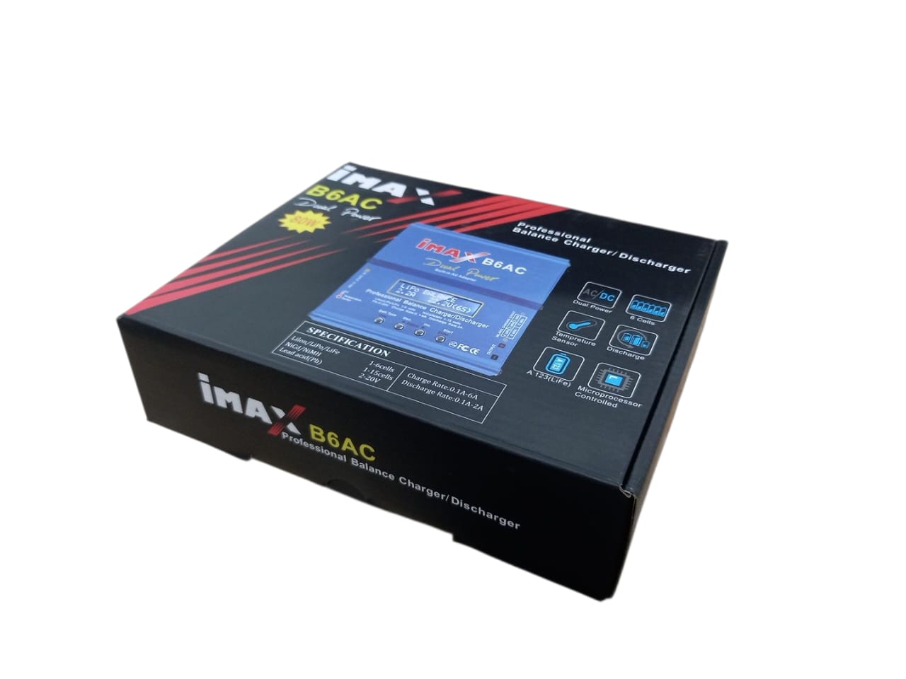 IMAX Charger Baterai LiPo Li-Ion NiMH dengan AC Adapter Integrated - B6AC Gambar produk IMAX Charger Baterai LiPo Li-Ion NiMH dengan AC Adapter Integrated - B6AC
