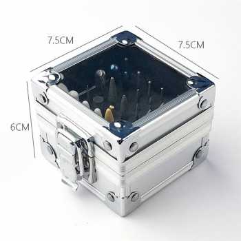 KADS Kotak Penyimpanan Mata Bor Kuku Nail Drill Art Bit Box 25 Slot - KDS-25 Gambar produk KADS Kotak Penyimpanan Mata Bor Kuku Nail Drill Art Bit Box 25 Slot - KDS-25