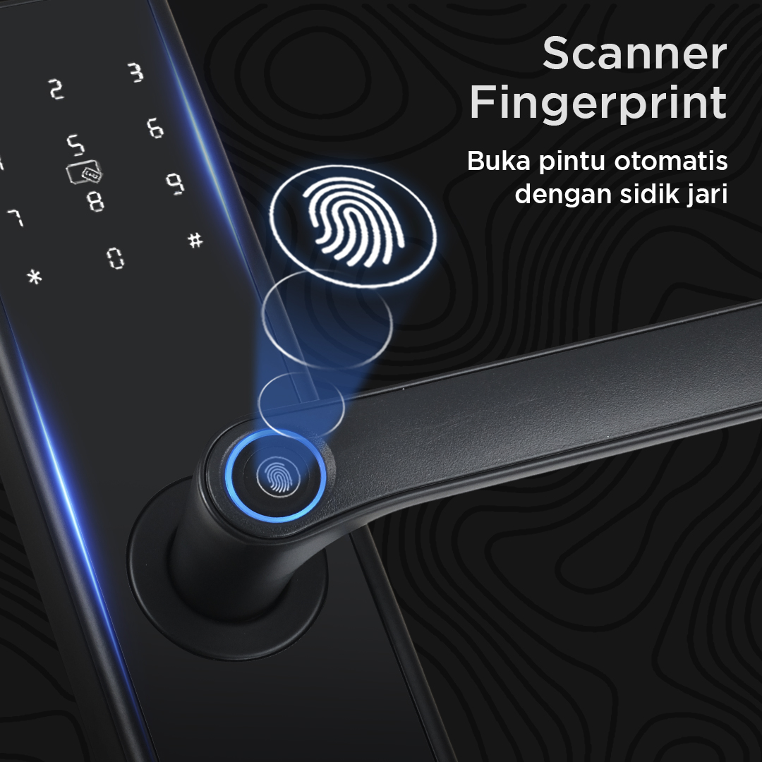BILIXO Smart Door Lock Fingerprint Password Card RFID Alarm - N1F Gambar produk BILIXO Smart Door Lock Fingerprint Password Card RFID Alarm - N1F