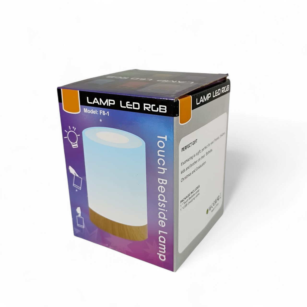 Gambar produk Lampu Tidur LED Touch Light RGB USB Rechargeable 1500mAh 5V 3W - F8-1