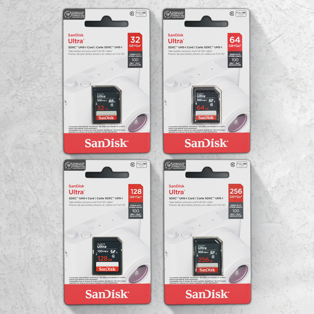 Gambar produk SanDisk Ultra SDHC/XC UHS-I Card Class 10 100MB/s 64GB - SDSDUNR-GN3IN