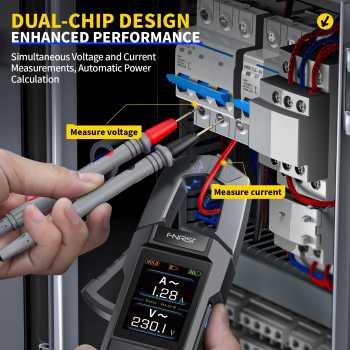 Gambar produk FNIRSI Clamp Meter Digital Multimeter Multitester 10000 Count 600A - DMC-100