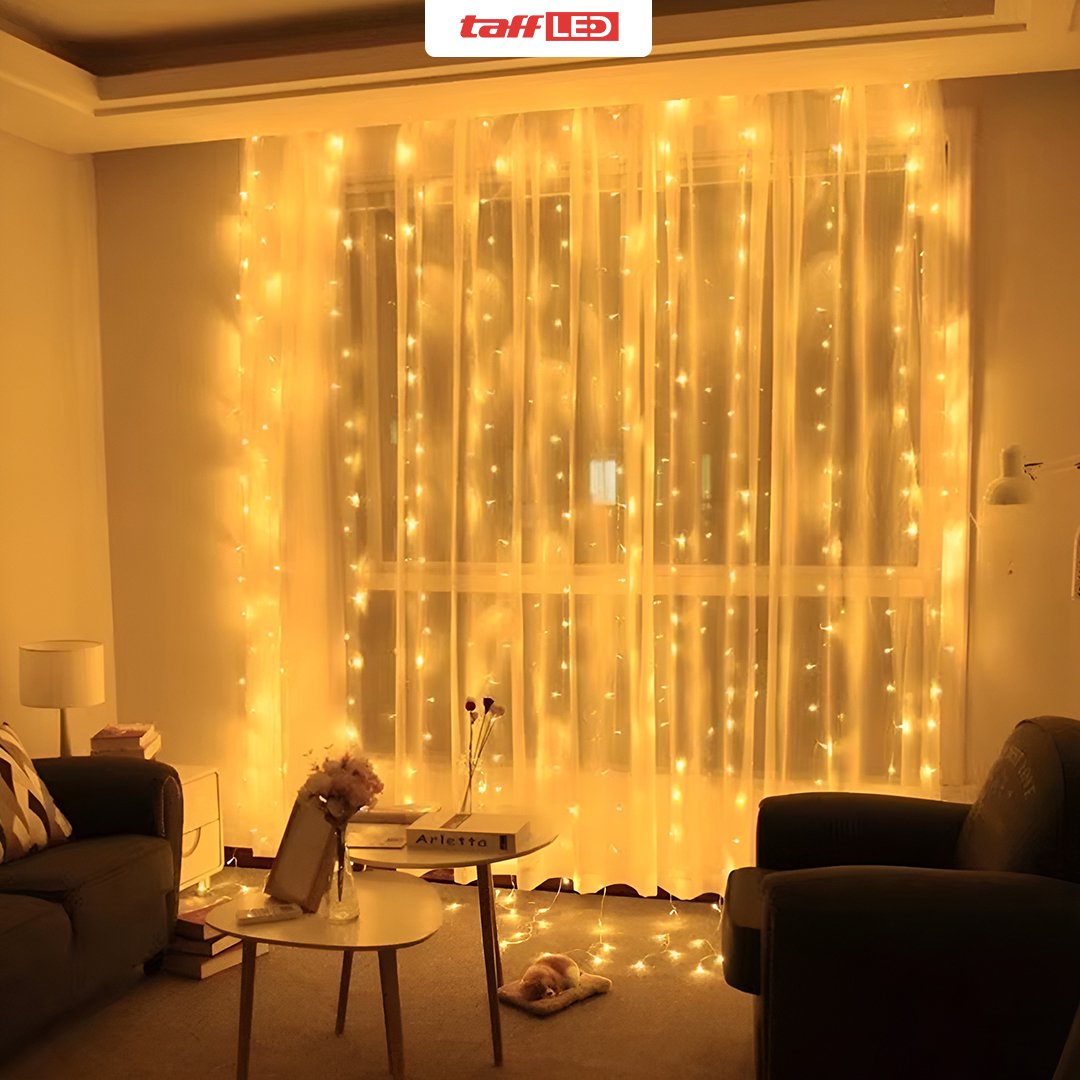 Gambar produk TaffLED Lampu Hias Gorden String Lights Wedding Decoration 3x3M - 300L