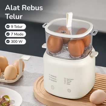 ONE MORE Alat Rebus Telur Elektrik 9 Slot Egg Steamer 220V - LG-803