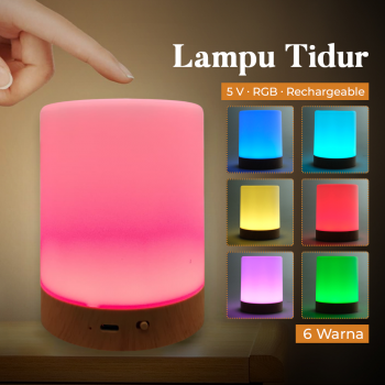 Gambar produk Lampu Tidur LED Touch Light RGB USB Rechargeable 1500mAh 5V 3W - F8-1