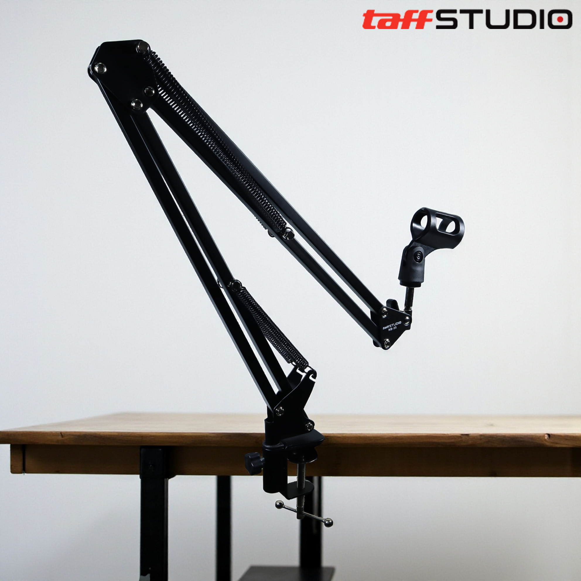 Gambar produk TaffSTUDIO Boom Arm Stand Suspensi Mikrofon Scissor Desk Clamp - NB-35