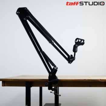 Gambar produk TaffSTUDIO Boom Arm Stand Suspensi Mikrofon Scissor Desk Clamp - NB-35