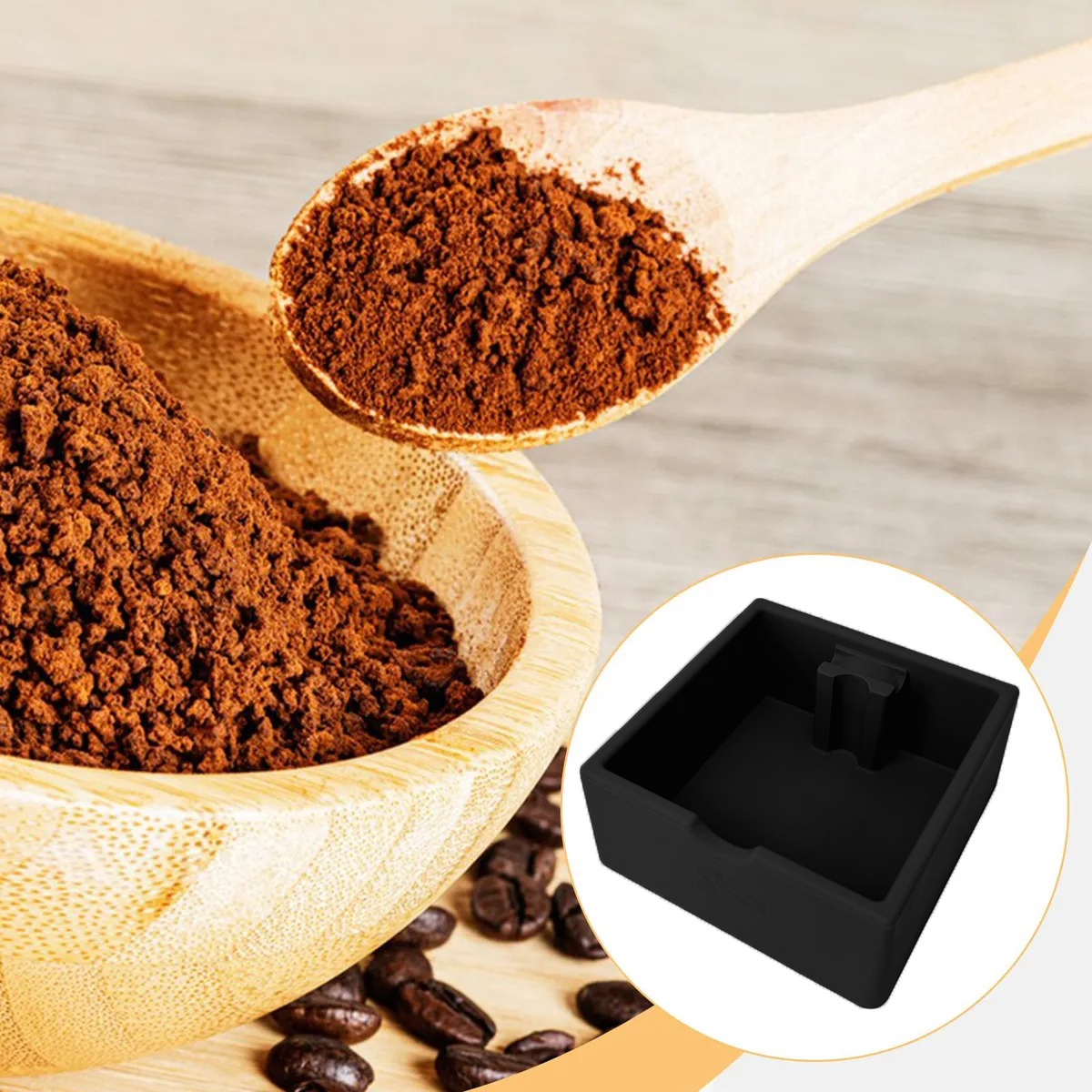 YAJUYI Wadah Ampas Kopi Silikon Espresso Knock Box Storage - YJ-15 Gambar produk YAJUYI Wadah Ampas Kopi Silikon Espresso Knock Box Storage - YJ-15