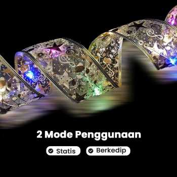 Gambar produk Partigos Lampu Hias String Lights Model Pita Natal 50 LED Multicolor - AA562