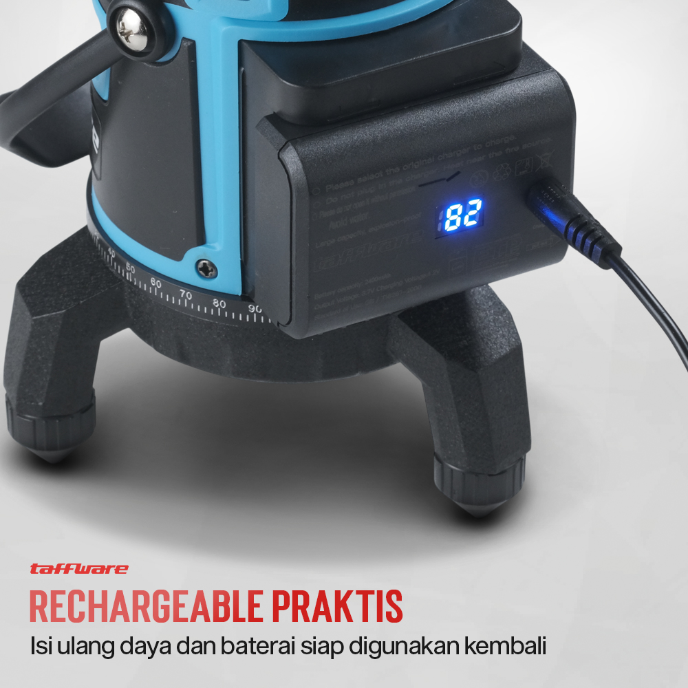 Taffware Baterai Laser Level 3D Rechargeable Battery with LED Display 2400mAh - BM03 Gambar produk Taffware Baterai Laser Level 3D Rechargeable Battery with LED Display 2400mAh - BM03