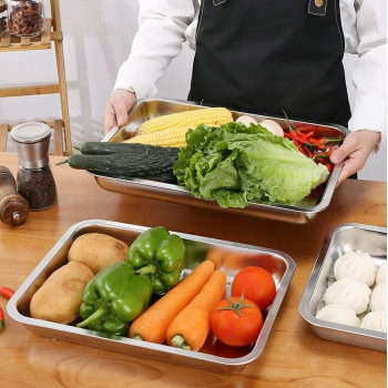 Panina Tray Baki Nampan Makanan Food Container Kitchen Stainless 304 - PN50