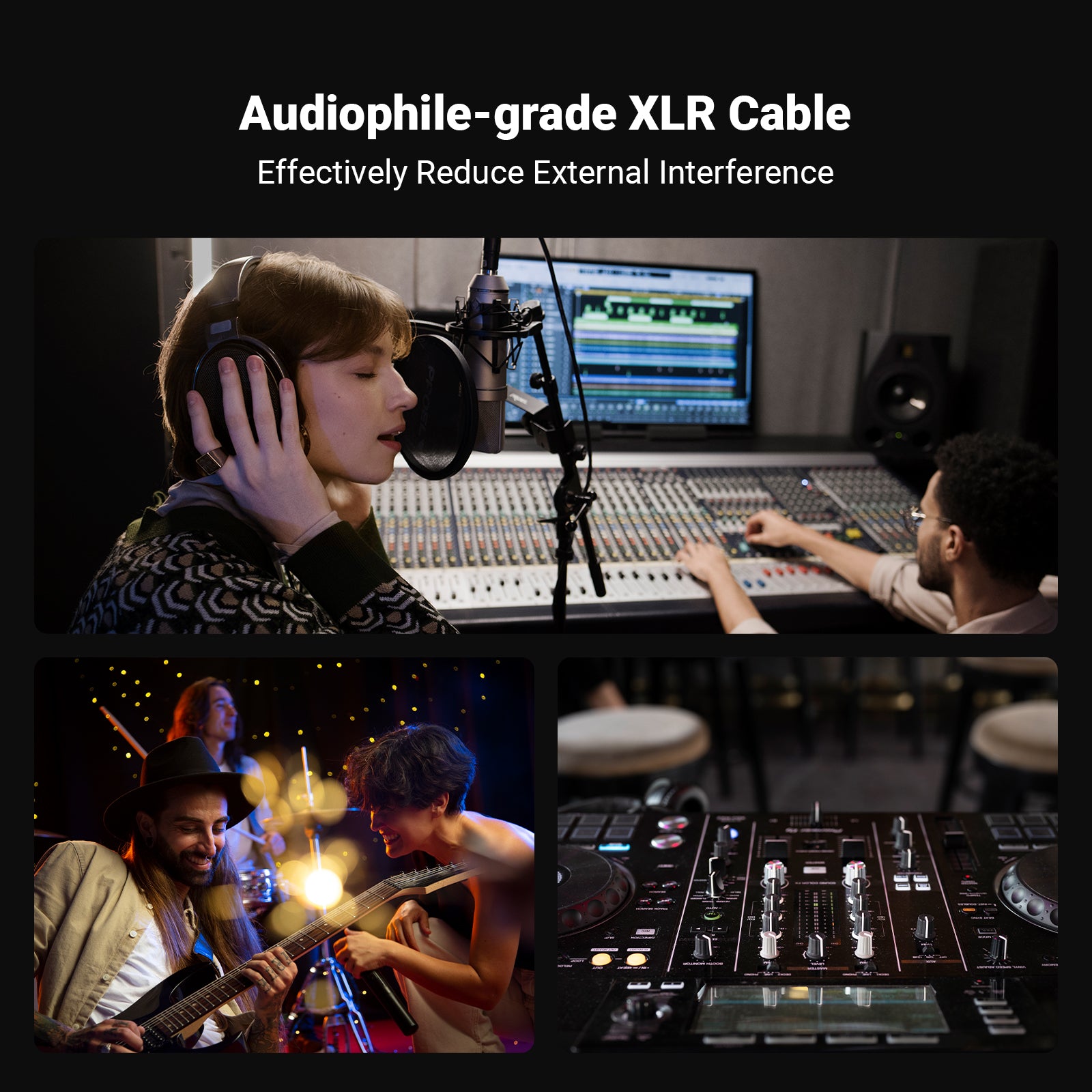 Gambar produk Fosi Audio Kabel XLR Male to Female Audio Amplifier Microphone Braided 1.2M