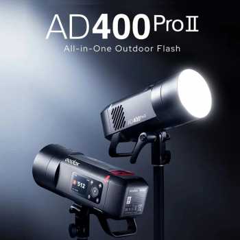 Gambar produk Godox Flash Camera Wireless 2.4GHz TTL 3in1 Color 2600mAh 400Ws - AD400ProII