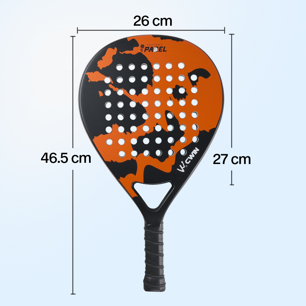 Gambar produk CWIN Raket Padel Teardrop Carbon Glass Fiber 3.8cm Thickness 360g - 4003