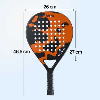 Gambar produk CWIN Raket Padel Teardrop Carbon Glass Fiber 3.8cm Thickness 360g - 4003