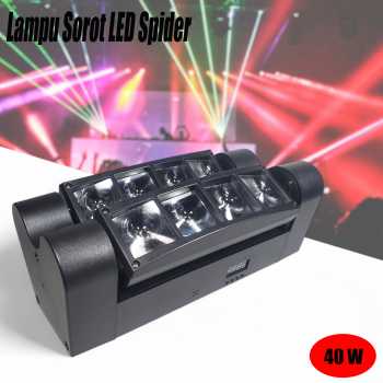 JUNHE Lampu Sorot LED Spider Spotlight RGBW Moving Head DMX512 40W - JH-40