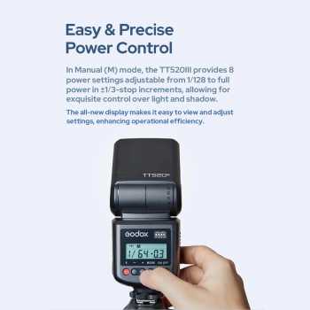 Gambar produk Godox Flash Camera Wireless 433MHz Adjustable Head 5600K - TT520III THINKLITE