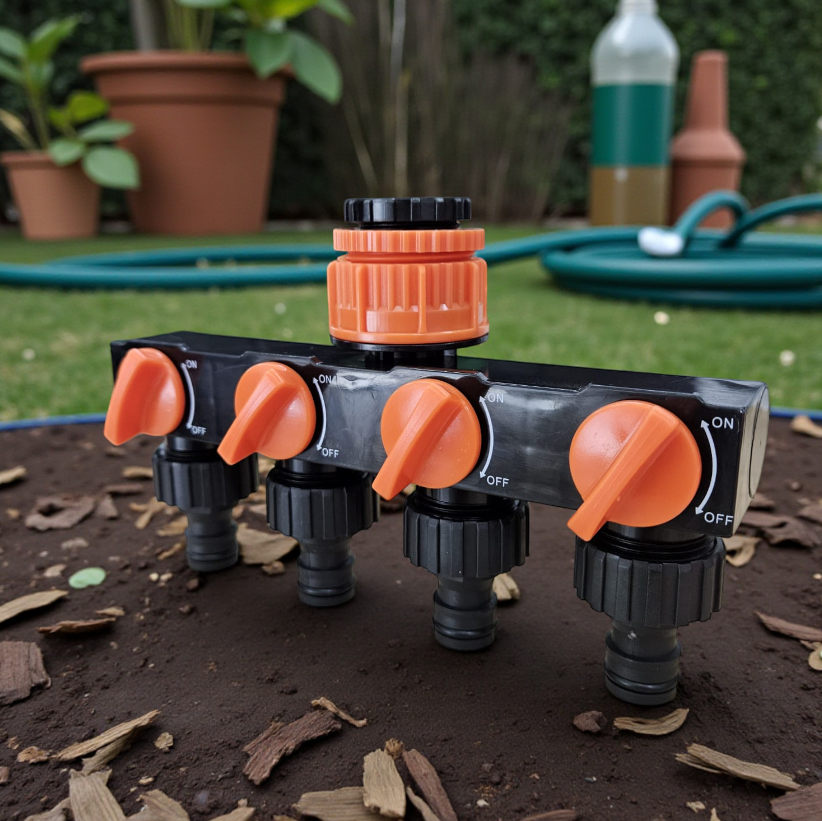 Gambar produk SeeKood Irigasi Air Taman One Way Four Water Outlet Controller Valve - SK41