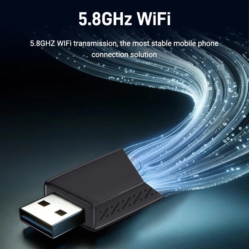 Gambar produk ACODO Dongle Wireless Carplay Android Auto Bluetooth 5.0 WiFi 5.8GHz - A50