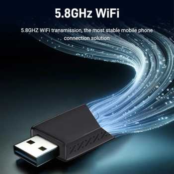 Gambar produk ACODO Dongle Wireless Carplay Android Auto Bluetooth 5.0 WiFi 5.8GHz - A50