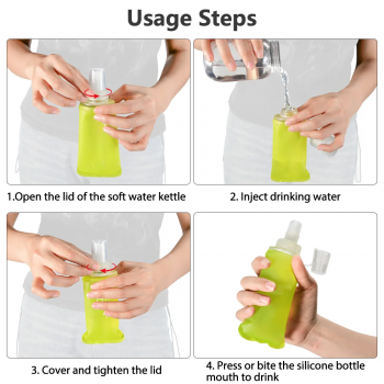 TaffSPORT Botol Minum Soft Flask Foldable Sport Water TPU 500 ml - TF009 Gambar produk TaffSPORT Botol Minum Soft Flask Foldable Sport Water TPU 500 ml - TF009