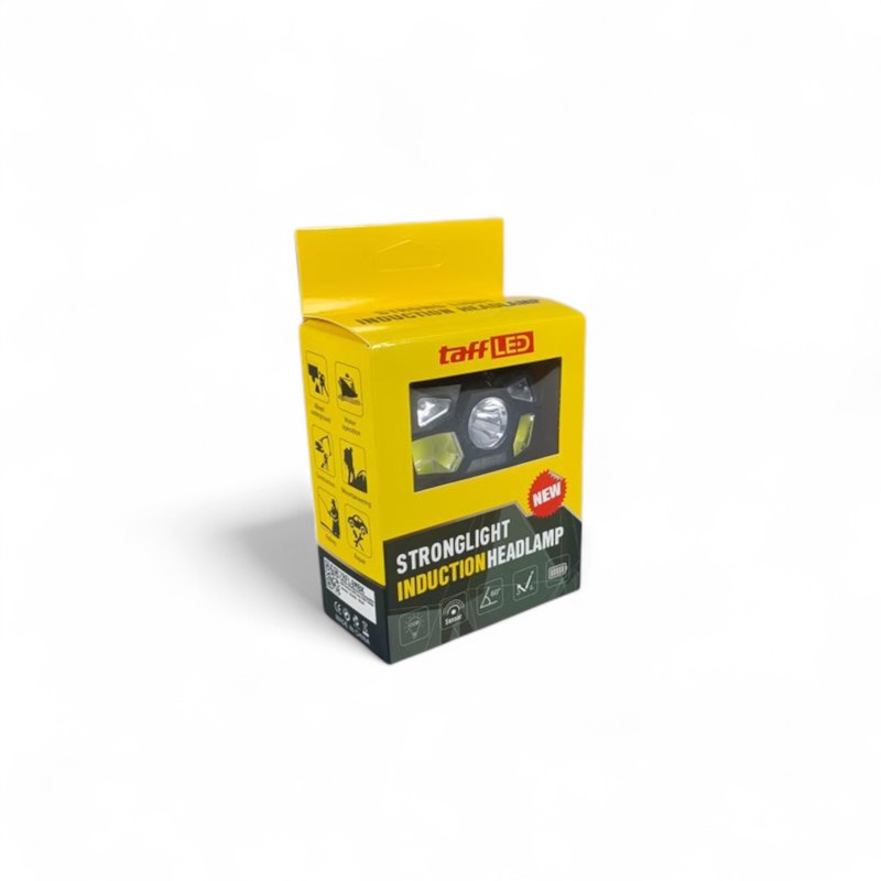 TaffLED Headlamp Rechargeable USB Motion XPE dan COB 10000 Lumens IPX4 - BL066 Gambar produk TaffLED Headlamp Rechargeable USB Motion XPE dan COB 10000 Lumens IPX4 - BL066