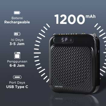 Gambar produk Proms Speaker Pinggang Bluetooth Voice Amplifier Wired 3W - S60