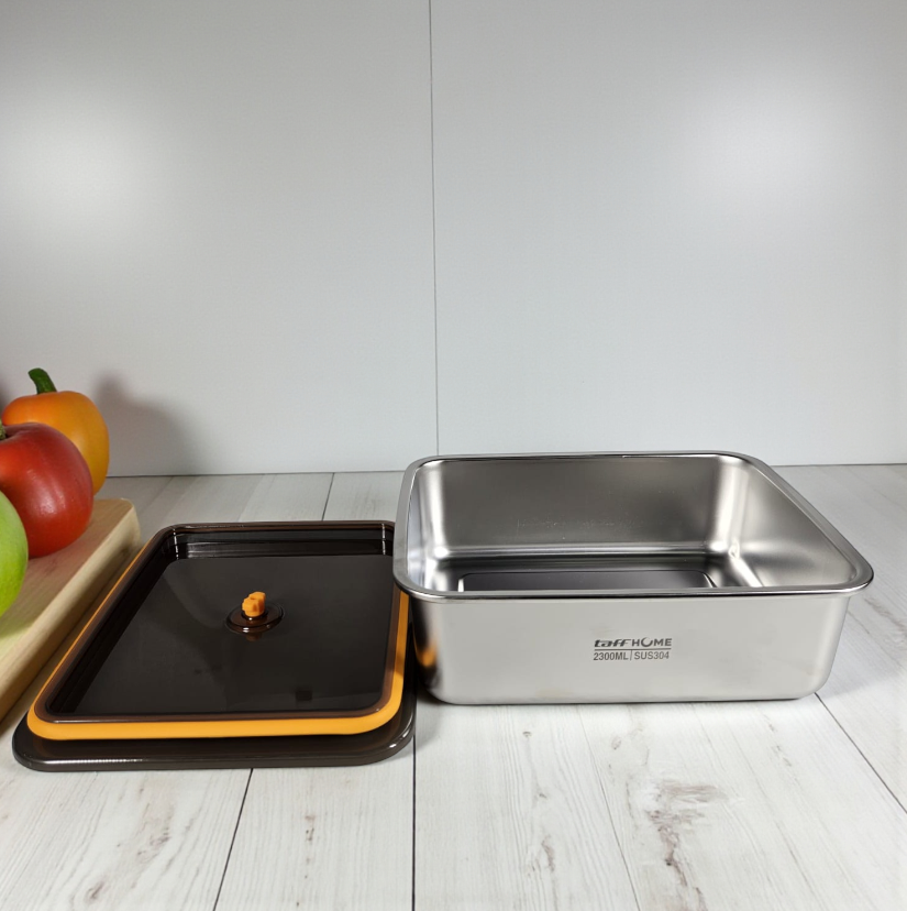 Gambar produk TaffHOME Kotak Makan Lunch Box Multifunction Stainless Steel 304 2300ml - AC-21