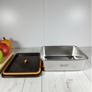 Gambar produk TaffHOME Kotak Makan Lunch Box Multifunction Stainless Steel 304 2300ml - AC-21
