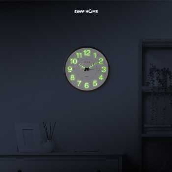 Gambar produk TaffHOME Jam Dinding Bulat Quartz Luminous Glow in The Dark 30cm MDB4