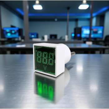Taffware Alat Pengukur Listrik Voltmeter Digital Display Plug EU 220V - LED-FSV Gambar produk Taffware Alat Pengukur Listrik Voltmeter Digital Display Plug EU 220V - LED-FSV