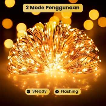 Gambar produk OKAL Lampu Hias String Lights Fairy Battery Box Waterproof 100 LED 10M - G3