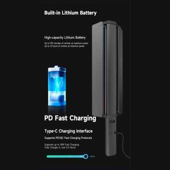 Gambar produk LIYADI Lampu Studio Tube Light RGBW 24 Mode OLED Display 4000mAh 30W - LP550