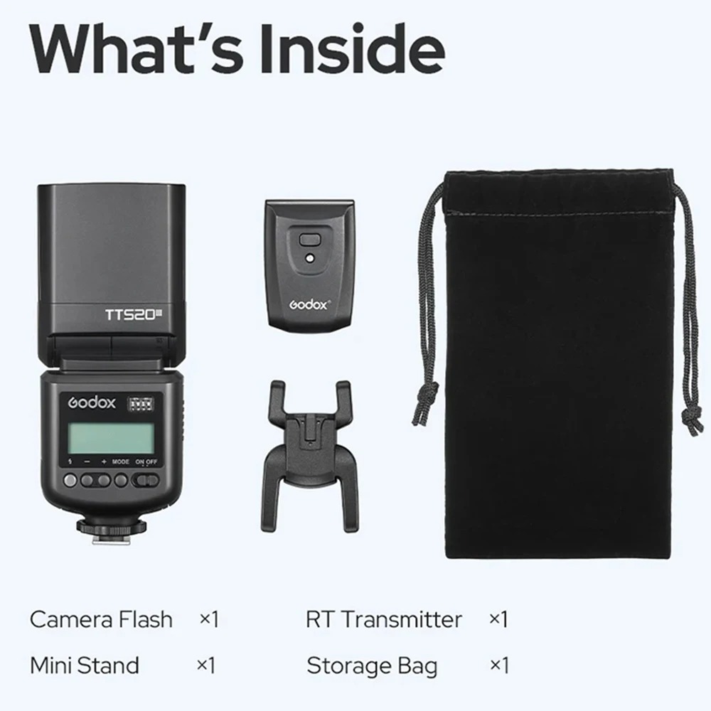 Gambar produk Godox Flash Camera Wireless 433MHz Adjustable Head 5600K - TT520III THINKLITE