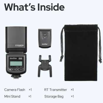 Gambar produk Godox Flash Camera Wireless 433MHz Adjustable Head 5600K - TT520III THINKLITE