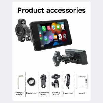 Gambar produk BQCC Motorcycle Smart Screen CarPlay Android Auto Waterproof 4.7 Inch - B5341