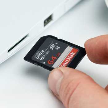 Gambar produk SanDisk Ultra SDHC/XC UHS-I Card Class 10 100MB/s 64GB - SDSDUNR-GN3IN