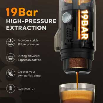 Gambar produk iCafilas Capadeli Nanopresso Coffee Maker Portable 3in1 7800mAh 19 Bar - ME2409