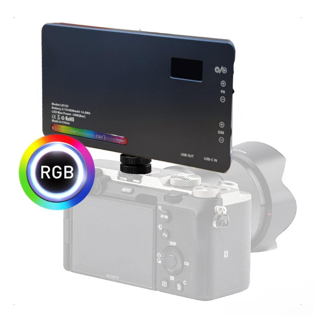 Gambar produk LIYADI Lampu Studio Fotografi Pocket Fill Light RGBW 21 Mode OLED 10W - LR135 PRO