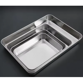 Eggy Loyang Nampan Tray Grill Pan Oven Baking Stainless Steel 430 26x20x5cm - EG36 Gambar produk Eggy Loyang Nampan Tray Grill Pan Oven Baking Stainless Steel 430 26x20x5cm - EG36