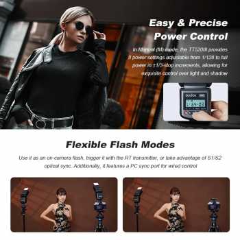 Gambar produk Godox Flash Camera Wireless 433MHz Adjustable Head 5600K - TT520III THINKLITE