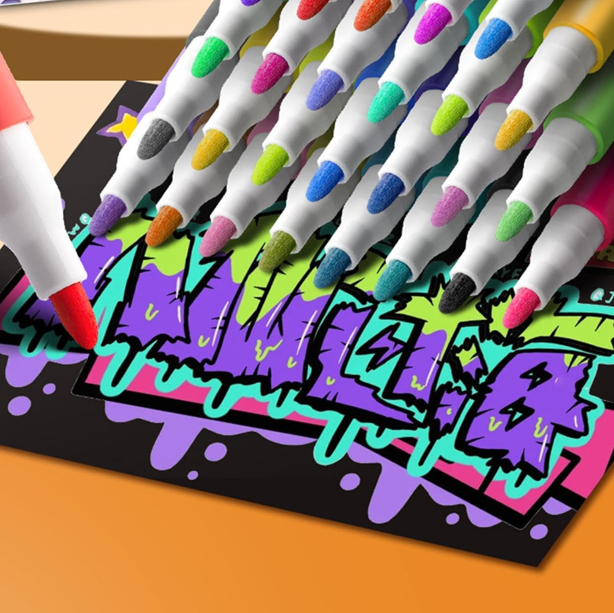Gambar produk HUNJHYC Spidol Warna Anak Acrylic Marker Fine Tip Quick Dry Waterproof 24 Warna - GB8801