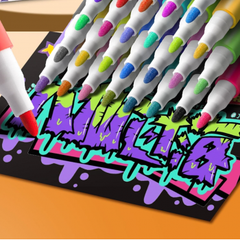 Gambar produk HUNJHYC Spidol Warna Anak Acrylic Marker Fine Tip Quick Dry Waterproof 24 Warna - GB8801